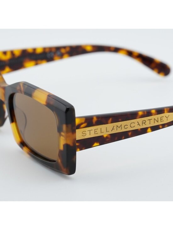 Stella McCartney SC40065I 53E Sunglasses Havana Rectangle Frame, Brown Lenses main image 5